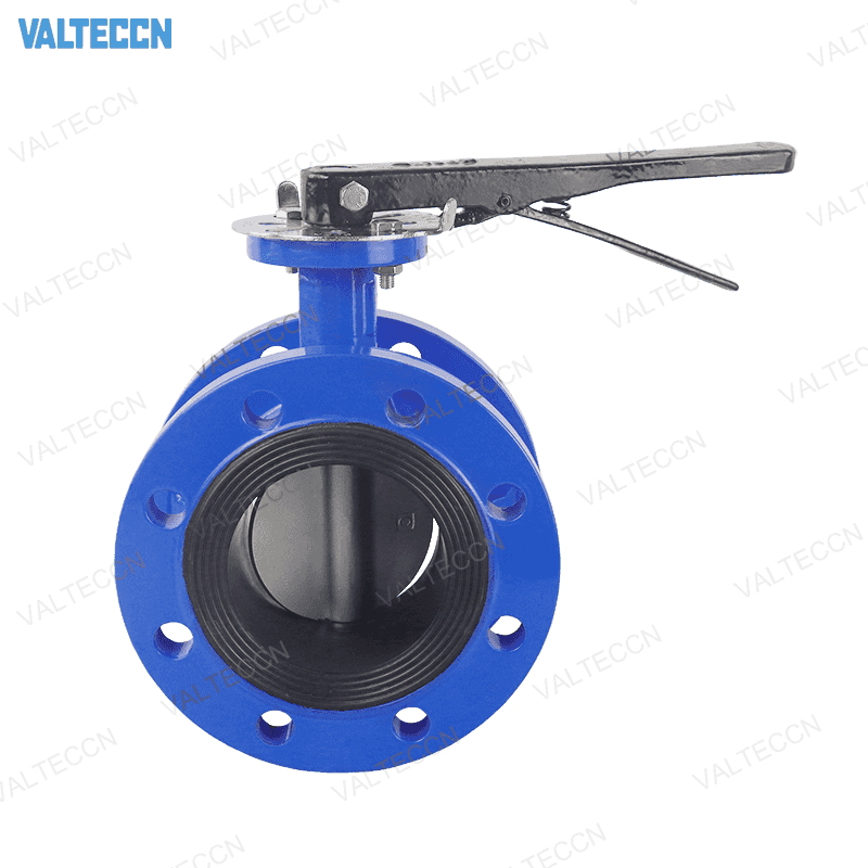 Double Flagned Ductile Iron Butterfly Valve with Lever