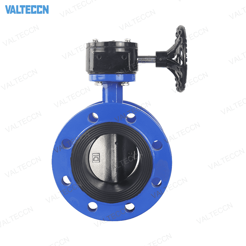 Worm Gear Operated Double Flanged Ductile iron Butterfly Valve