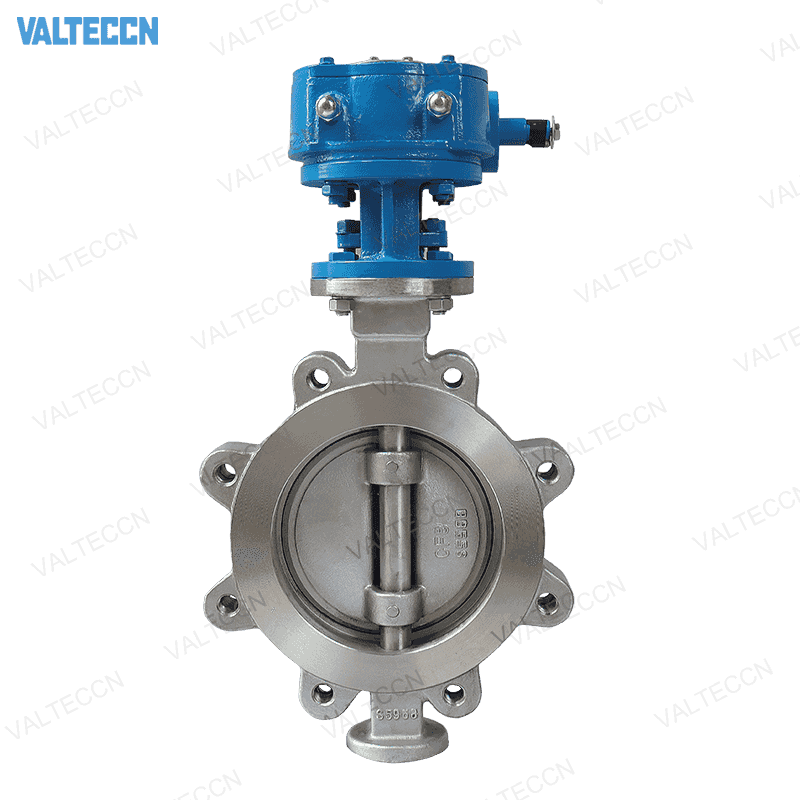Triple Offset Lug Butterfly Valve with Gearbox