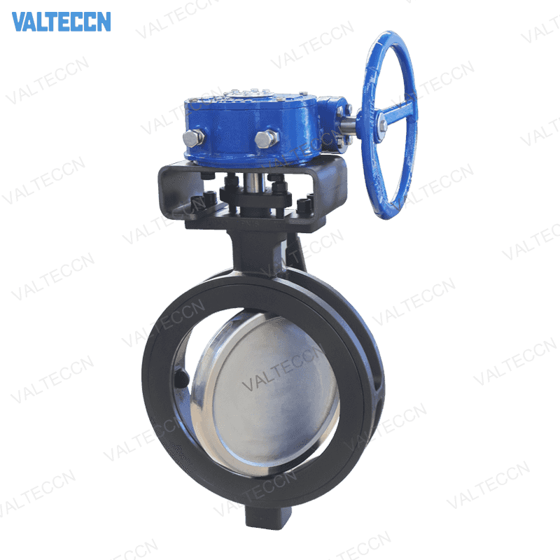 Wafer High Performance Butterfly Valve with Gear Worm