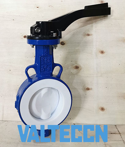 PTFE Seat Butterfly valve with lever handle