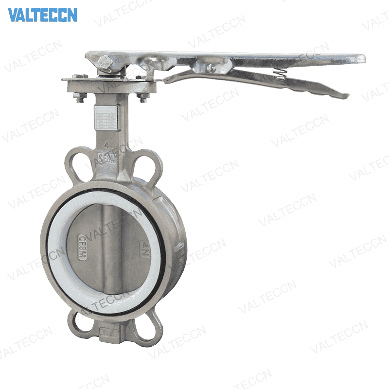 stainless steel PTFE Seat Wafer Butterfly Valve