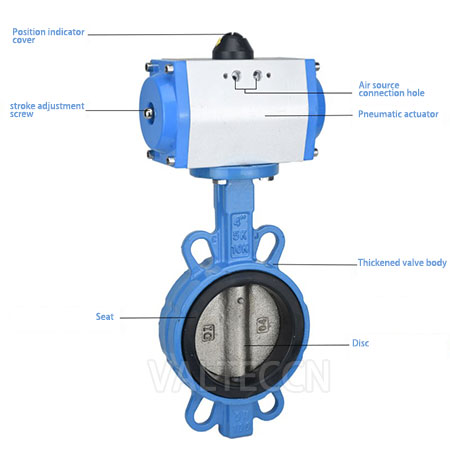 Butterfly Valve With Pneumatic Actuator 
