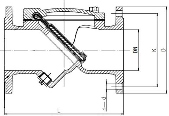 Rubber Flap Check Valve Drawing
