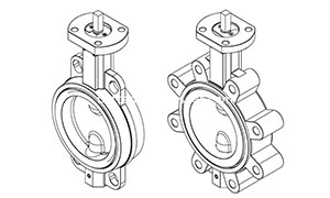 Wafer and lug butterfly valve