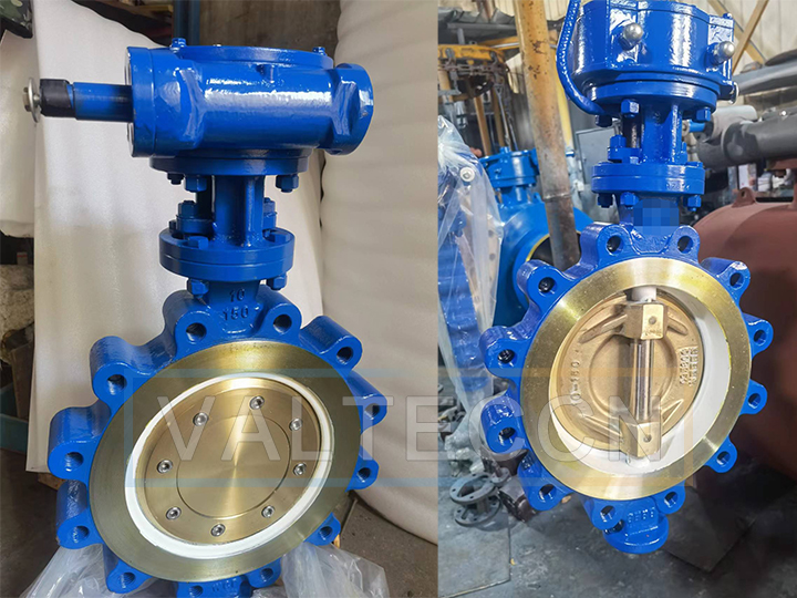 Class 150LB aluminum bronze butterfly valve exported to Europe