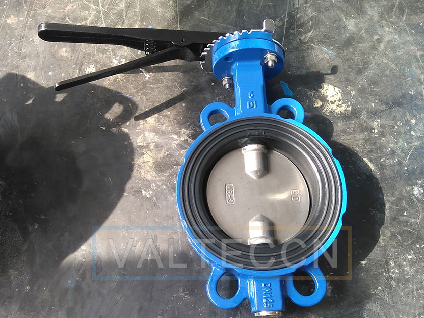 DN125(5 Inch) Double Half Shaft Wafer Butterfly Valve