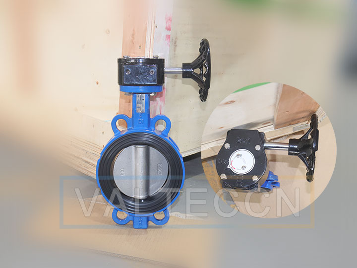 DN125(5 Inch) Worm Gear Operated Wafer Butterfly Valve
