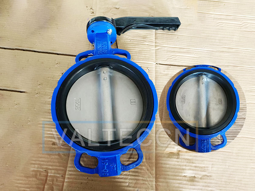 DN200(8 Inch) Resilient Seated Butterfly Valve Wafer Type, Ductile Iron Body﻿