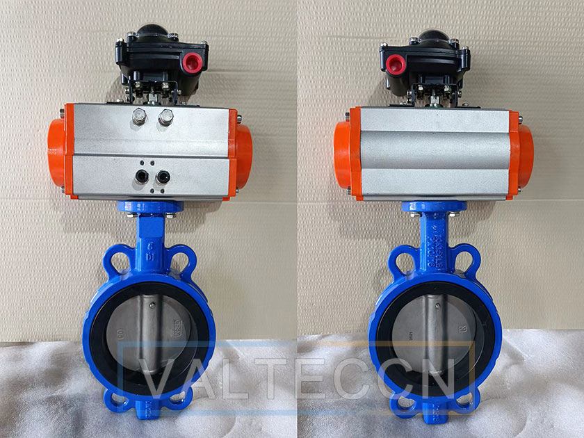 DN125(5 Inch) Air Actuated Butterfly Valve with Limit Switch