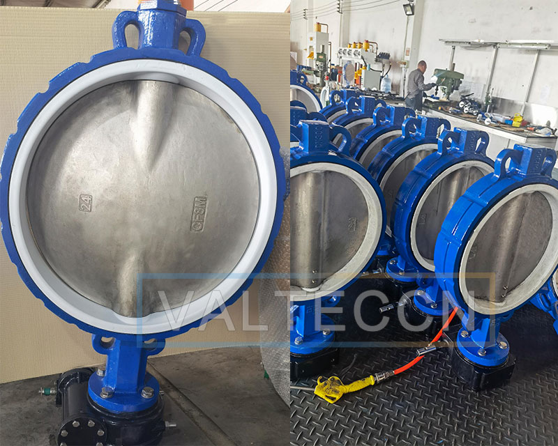 DN600(24 inch) Wafer Butterfly Valve PTFE Seat