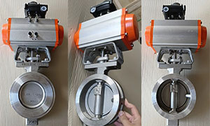 Pneumatic Actuated Triple Offset Butterfly Valve PN16 Suppliers and Manufacturers