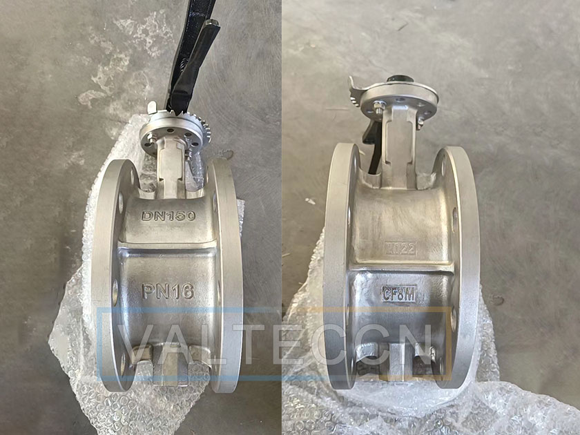 DN150(6 Inch) Double Flanged Butterfly Valve with Lever Handle