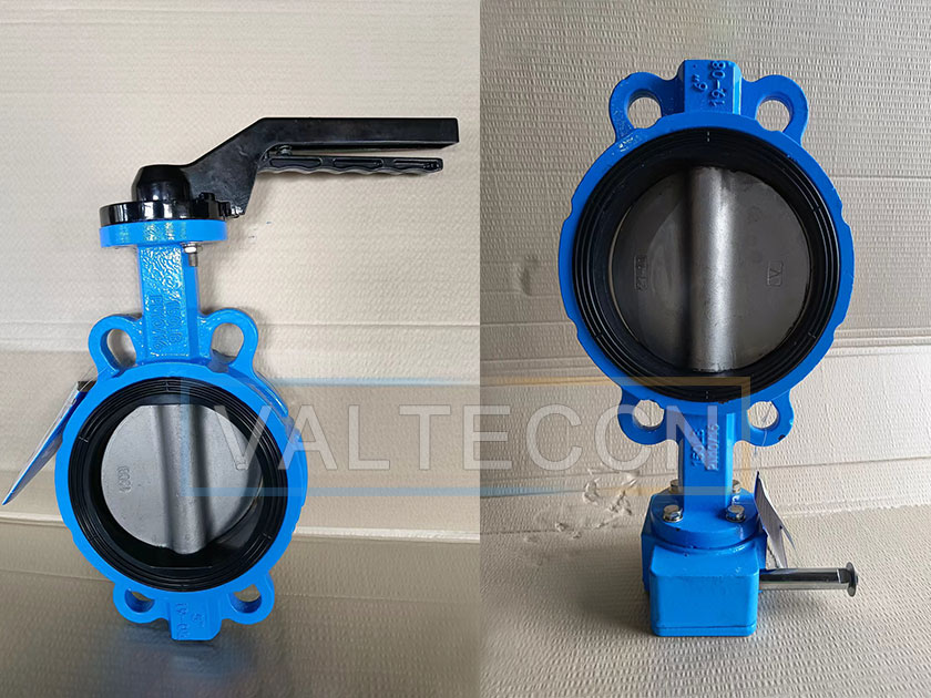 ductile iron wafer butterfly valve in the picture is Lever or Worm Gear Operated