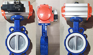 Pneumatic Actuator Operated Butterfly Valve with Solenoid Valve