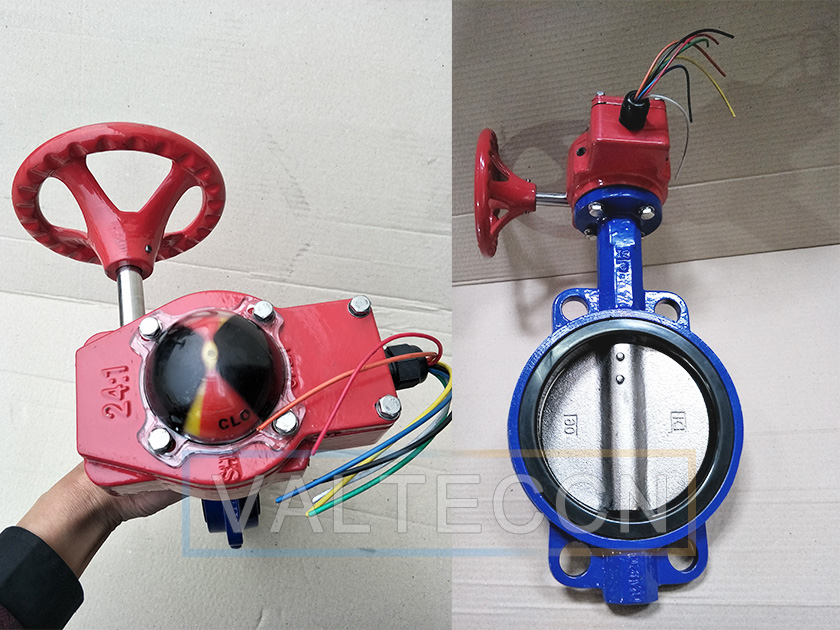 Worm Gear Operated Signal butterfly valve