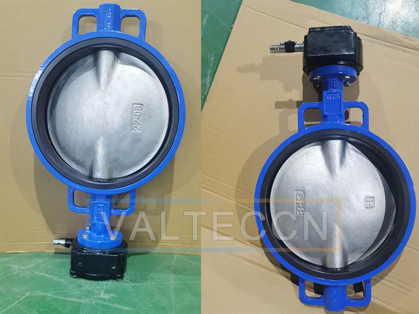 WCB Body Worm Gear Operated Wafer Butterfly Valve